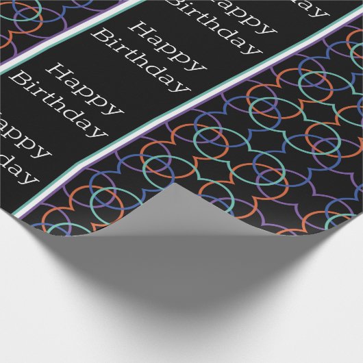 Happy Birthday Patterned Cadeaupapier (Hoek)