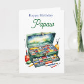 Happy Birthday Pawpaw | Fishing Tackle Box Kaart (Voorkant)