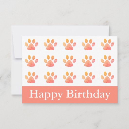 Happy Birthday Pawprint (Voorkant)