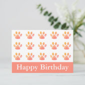 Happy Birthday Pawprint (Staand voorkant)