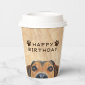 Happy Birthday Peking Dog Papieren Bekers (Achterkant)