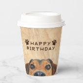 Happy Birthday Peking Dog Papieren Bekers (Voorkant)