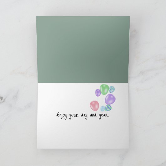 Happy Birthday Pelican Kaart (Binnen)