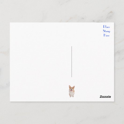 Happy Birthday Pembroke Corgi Puppy Dog Postcard Briefkaart (Achterkant)