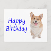 Happy Birthday Pembroke Corgi Puppy Dog Postcard Briefkaart (Voorkant)