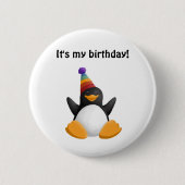 Happy Birthday Penguin Button (Voorkant)
