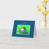 Happy Birthday Penguin Card Kaart (Gele Bloem)