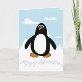 Happy Birthday Penguin Card Kaart (Voorkant)
