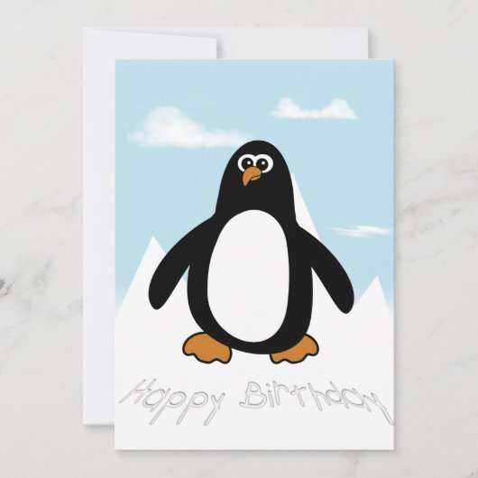 Happy Birthday Penguin Kaart (Voorkant)