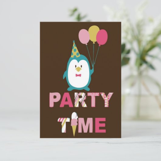 Happy Birthday Penguin Kaart (Staand voorkant)