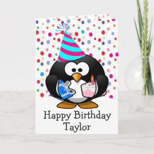 Happy Birthday Penguin Kinder Kaart