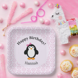 Happy Birthday Penguin Papieren Bordje