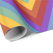 Happy Birthday Penguin Rainbow Wrapping Paper Cadeaupapier (Rol Hoek)