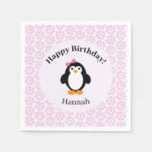  Happy Birthday Penguin Servet (Voorkant)
