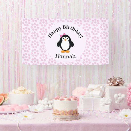  Happy Birthday Penguin Spandoek (Feest)