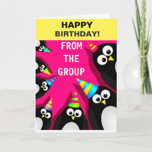 Happy Birthday Penguins Wenskaart Kaart