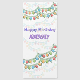 Happy Birthday Pennant Banner Magnetische Kaart
