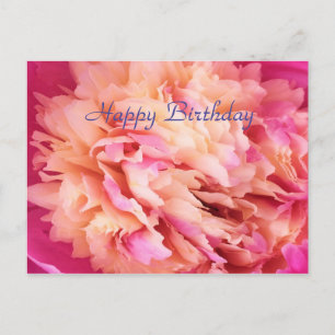 Happy Birthday Peony Briefkaart