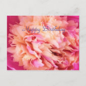 Happy Birthday Peony Briefkaart (Voorkant)