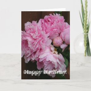 Happy Birthday Peony Kaart