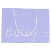 Happy Birthday Periwinkle White Elegant  Groot Cadeauzakje (Achterkant)