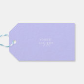 Happy Birthday Periwinkle White Modern Cadeaulabel (Achterkant Horizontaal)