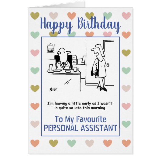 Happy Birthday Personal Assistant (Voorkant)