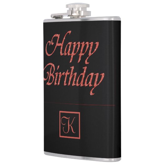 Happy Birthday personaliseer Monogram Gift for Men Heupfles (Links)