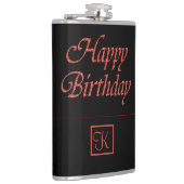 Happy Birthday personaliseer Monogram Gift for Men Heupfles (Rechts)