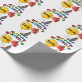 Happy Birthday personalize Clown Cadeaupapier (Hoek)