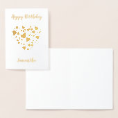 Happy Birthday Personalized Gold Folie Kaarten (Display)