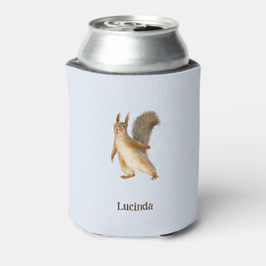 Happy Birthday Personalized Squirrel Balloon  Blikjeskoeler (Blikje Achterkant)