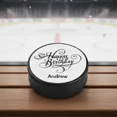 Happy Birthday Persoonlijk Hockey Puck