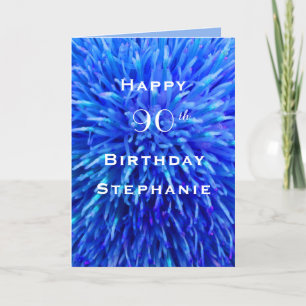 Happy Birthday, persoonlijk, multiblauw Abstract Kaart