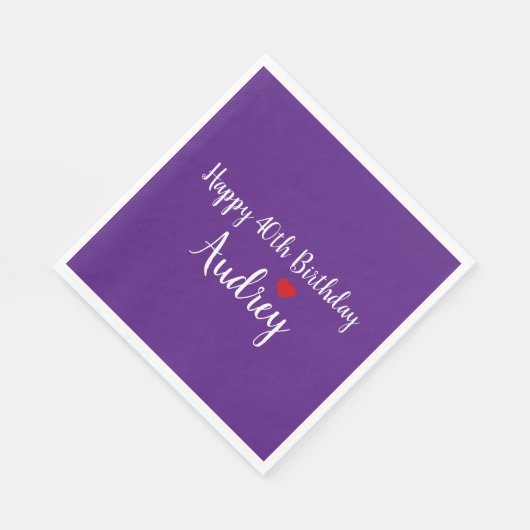 Happy Birthday Persoonlijk Servet (Hoek)