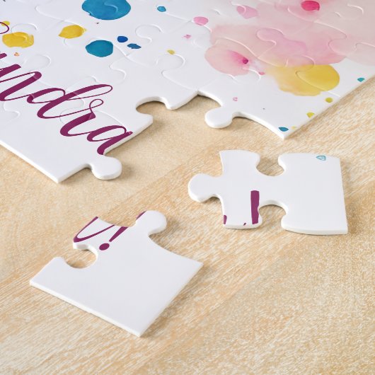 Happy Birthday - persoonlijk whimsical Legpuzzel (Zijkant)