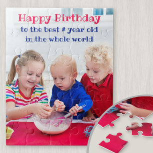 Happy Birthday - persoonlijke Kinder foto Legpuzzel