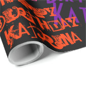 Happy Birthday - persoonlijke naam en kleuren Cadeaupapier (Rol Hoek)