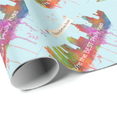 HAPPY BIRTHDAY PHILADELPHIA PENNSYLVANNIA SKYLINE CADEAUPAPIER (Rol Hoek)