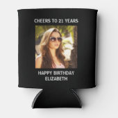 Happy Birthday Photo Black Blikjeskoeler (Voorkant)