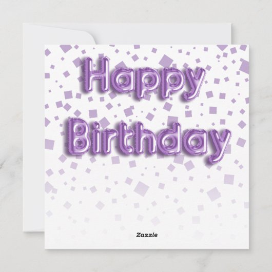 Happy Birthday Photo Collage & Balloon Text Holida Feestdagenkaart (Achterkant)