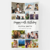 Happy Birthday Photo Collage Party Banner (Verticaal)