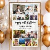 Happy Birthday Photo Collage Party Banner