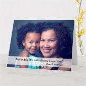 Happy Birthday Photo Family Mam Big Personalize Kaart (Gele Bloem)