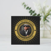 Happy Birthday Photo Gold Black Modern Card (Staand voorkant)
