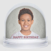 Happy Birthday Photo Name Age Pet Nature Sneeuwbol (Voorkant)