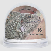 Happy Birthday Photo Name Age Pet Nature Sneeuwbol (Achterkant)