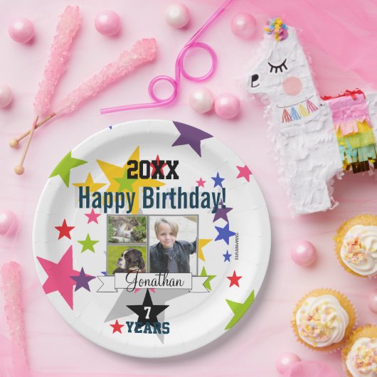 Happy Birthday Photo Paper Bord HAMbyWG (Feest)