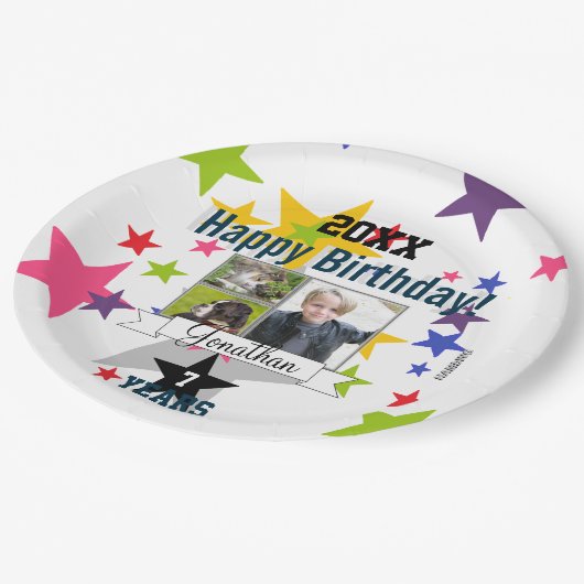 Happy Birthday Photo Paper Bord HAMbyWG (Gekanteld)