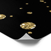 Happy Birthday Photo Party Event Gold Black - Aang Poster (Hoek)